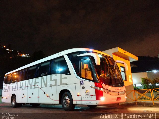 Auto Viação Catarinense 3260 na cidade de Santos, São Paulo, Brasil, por Adam Xavier Rodrigues Lima. Número da foto: #5065046.