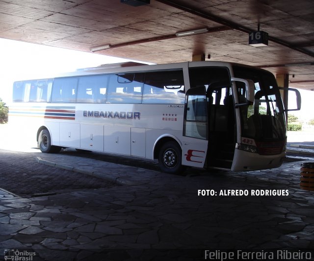 Expresso Embaixador 423 na cidade de Pelotas, Rio Grande do Sul, Brasil, por Felipe Ferreira Ribeiro. ID da foto: 5065511.