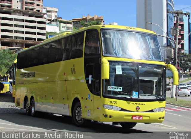 Viação Itapemirim 10701 na cidade de Cachoeiro de Itapemirim, Espírito Santo, Brasil, por Daniel Carlos  Avelar Rocha. Número da foto: #5066591.