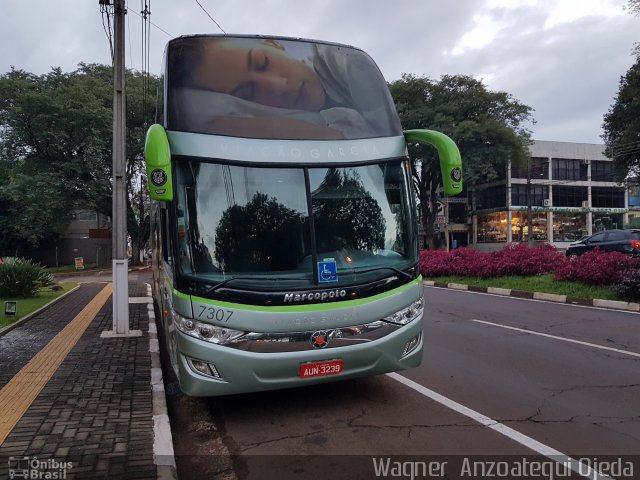 Viação Garcia 7307 na cidade de Foz do Iguaçu, Paraná, Brasil, por Wagner  Anzoategui Ojeda. Número da foto: #5065409.