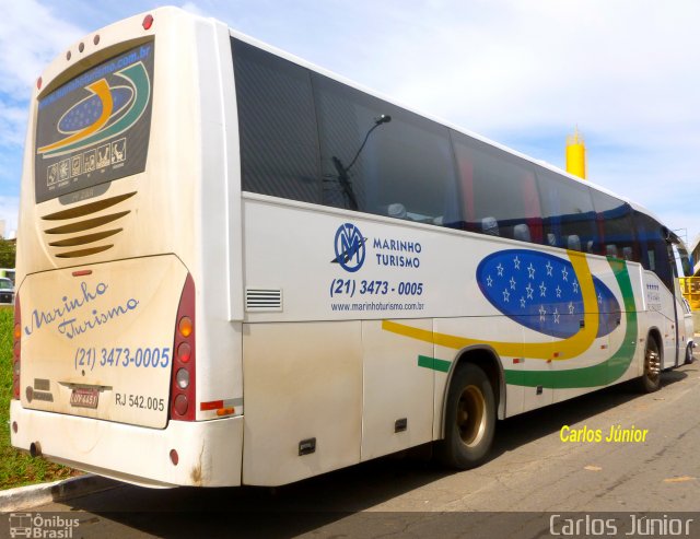 Marinho Transporte e Turismo RJ 542.005 na cidade de Goiânia, Goiás, Brasil, por Carlos Júnior. Número da foto: #5066100.