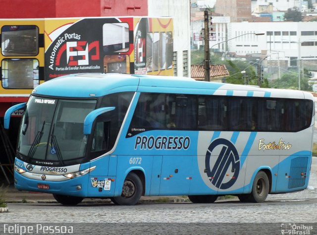 Auto Viação Progresso 6072 na cidade de Caruaru, Pernambuco, Brasil, por Felipe Pessoa de Albuquerque. ID da foto: 5068325.