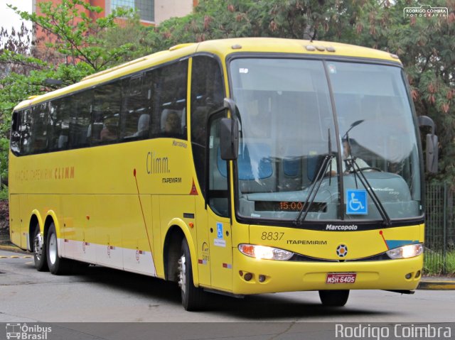 Viação Itapemirim 8837 na cidade de São Paulo, São Paulo, Brasil, por Rodrigo Coimbra. ID da foto: 5068517.