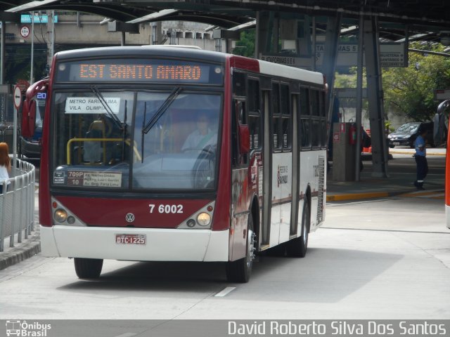 Viação Gatusa Transportes Urbanos 7 6002 na cidade de São Paulo, São Paulo, Brasil, por David Roberto Silva Dos Santos. Número da foto: #5071330.
