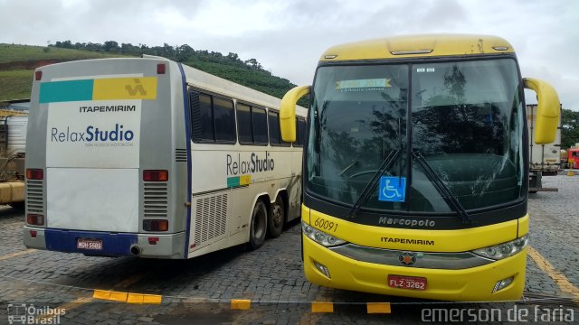 Viação Itapemirim 60091 na cidade de Manhuaçu, Minas Gerais, Brasil, por Emerson Leite de Andrade. ID da foto: 5070274.