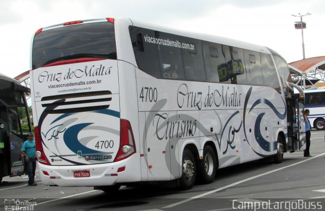 Viação Cruz de Malta Turismo 4700 na cidade de Aparecida, São Paulo, Brasil, por Alessandro Fracaro Chibior. Número da foto: #5070916.