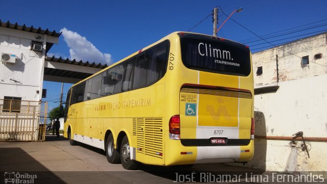 Viação Itapemirim 8707 na cidade de Teresina, Piauí, Brasil, por José Ribamar Lima Fernandes. Número da foto: #5073836.