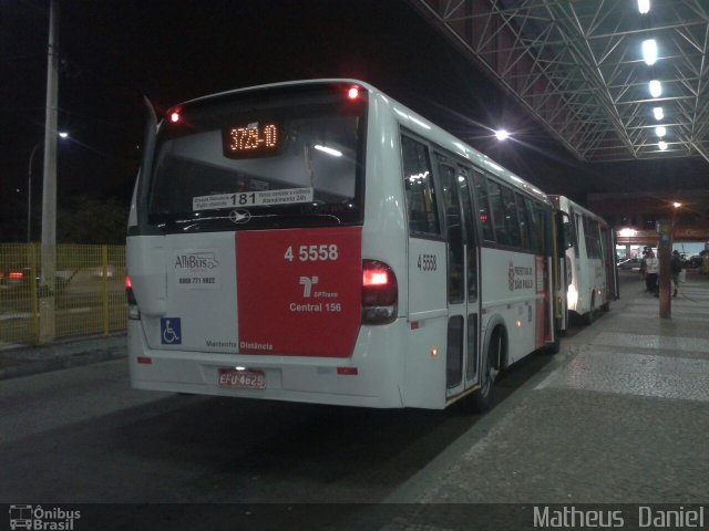 Allibus Transportes 4 5558 na cidade de São Paulo, São Paulo, Brasil, por Matheus  Daniel. Número da foto: #5073051.