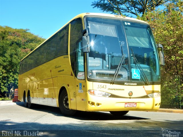 Viação Itapemirim 5543 na cidade de São Paulo, São Paulo, Brasil, por Raphael José da Silva. ID da foto: 5073309.