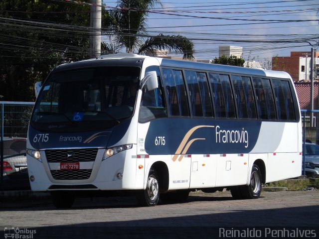 Francovig Transportes Coletivos 6715 na cidade de São José dos Pinhais, Paraná, Brasil, por Reinaldo Penha. ID da foto: 5072435.