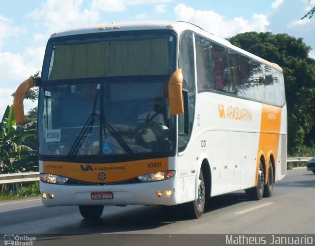 Viação Araguarina 10101 na cidade de Trindade, Goiás, Brasil, por Matheus Januario. Número da foto: #5074137.