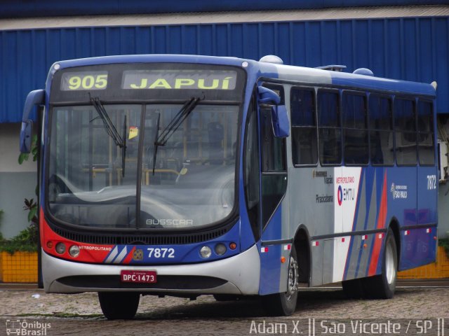 Viação Piracicabana 7872 na cidade de São Vicente, São Paulo, Brasil, por Adam Xavier Rodrigues Lima. Número da foto: #5074625.