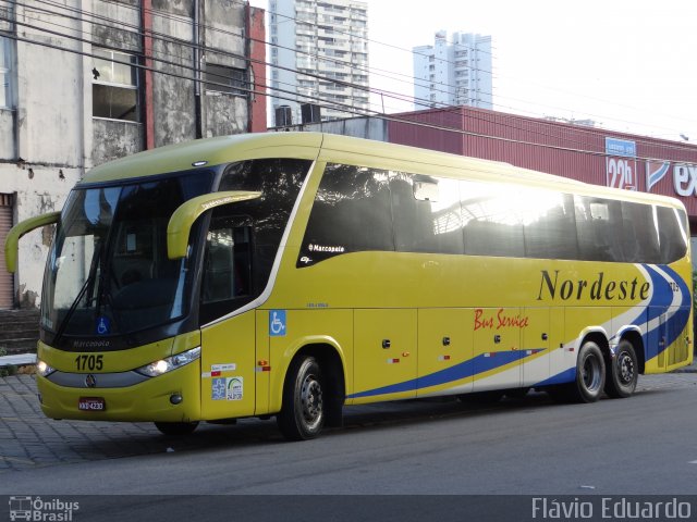 Viação Nordeste 1705 na cidade de Fortaleza, Ceará, Brasil, por Flávio Eduardo. Número da foto: #5074405.