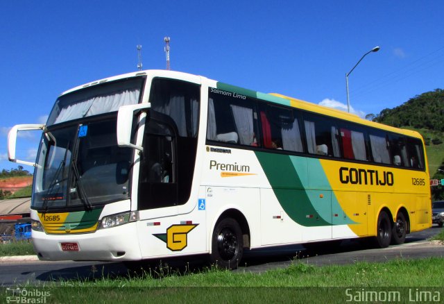 Empresa Gontijo de Transportes 12685 na cidade de Viana, Espírito Santo, Brasil, por Saimom  Lima. ID da foto: 5075622.