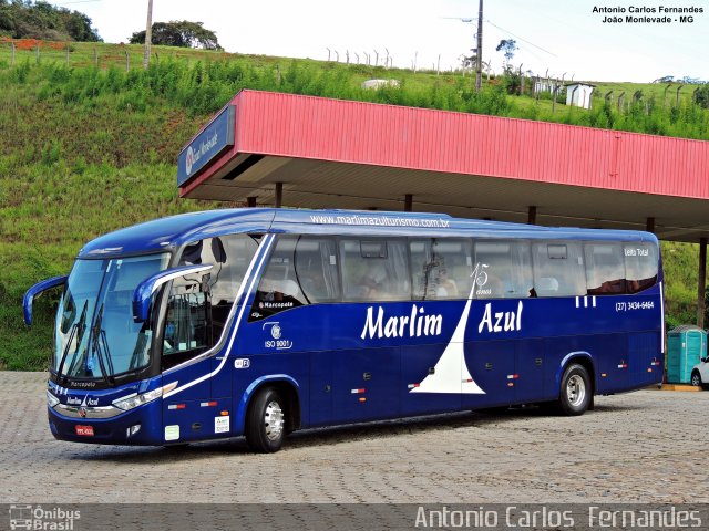 Marlim Azul Turismo 4920 na cidade de João Monlevade, Minas Gerais, Brasil, por Antonio Carlos Fernandes. ID da foto: 5078631.