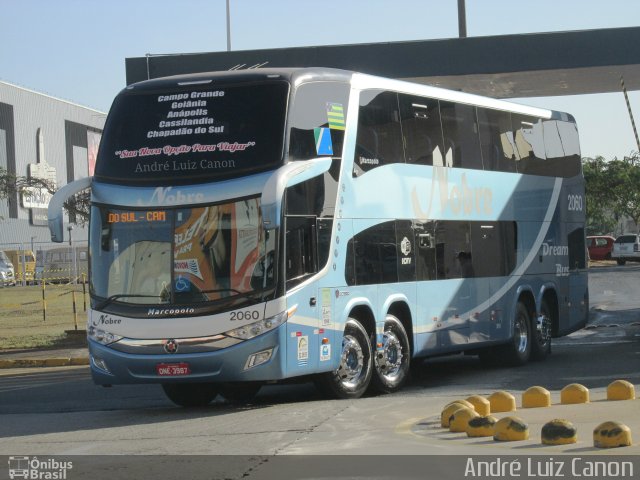 Nobre Transporte Turismo 2060 na cidade de Goiânia, Goiás, Brasil, por André Luiz Canon. ID da foto: 5080633.