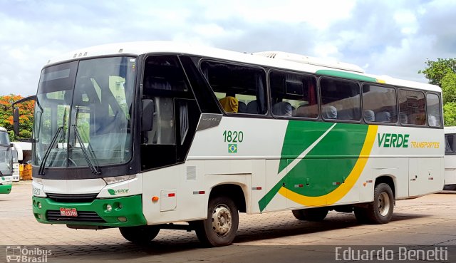 Verde Transportes 1820 na cidade de Cuiabá, Mato Grosso, Brasil, por Eduardo Benetti . Número da foto: #5080168.