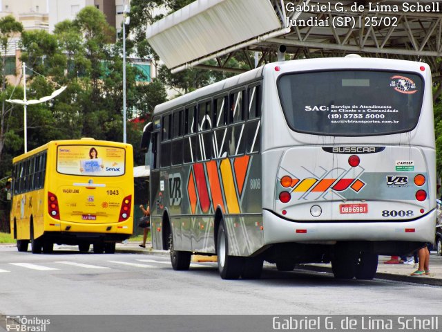 VB Transportes e Turismo 8008 na cidade de Jundiaí, São Paulo, Brasil, por Gabriel Giacomin de Lima. Número da foto: #5083362.