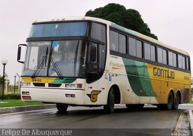 Empresa Gontijo de Transportes 11445 na cidade de Feira de Santana, Bahia, Brasil, por Felipe Pessoa de Albuquerque. ID da foto: 5083956.