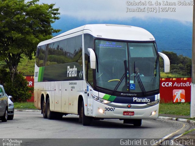 Planalto Transportes 3007 na cidade de Jundiaí, São Paulo, Brasil, por Gabriel Giacomin de Lima. Número da foto: #5083366.