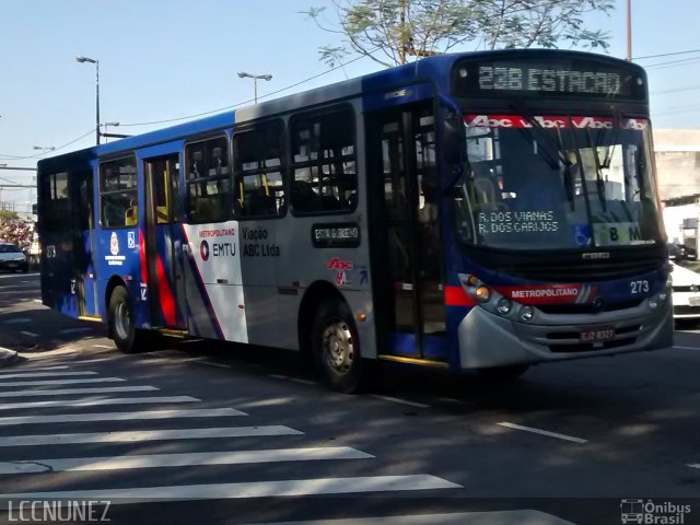 Auto Viação ABC 273 na cidade de São Bernardo do Campo, São Paulo, Brasil, por Luis Nunez. Número da foto: #5084098.