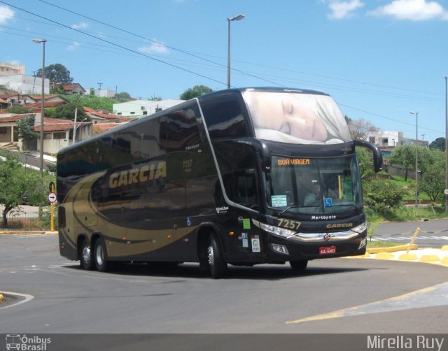 Viação Garcia 7257 na cidade de Bauru, São Paulo, Brasil, por Mirella Ruy. ID da foto: 5085211.