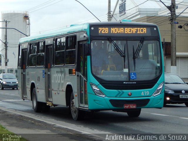 VSFL - Viação São Francisco 419 na cidade de Juiz de Fora, Minas Gerais, Brasil, por André Luiz Gomes de Souza. ID da foto: 5087255.