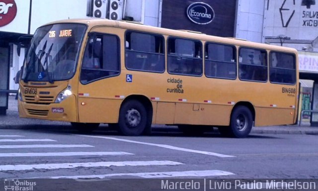 Transporte Coletivo Glória BN608 na cidade de Curitiba, Paraná, Brasil, por Marcelo Santos Moraes. ID da foto: 5087932.