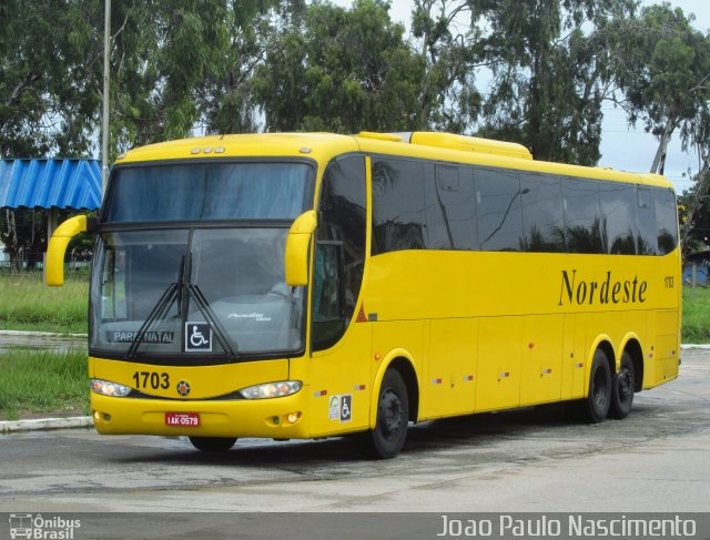 Viação Nordeste 1703 na cidade de Natal, Rio Grande do Norte, Brasil, por Joao Paulo Nascimento Silva. Número da foto: #5025668.