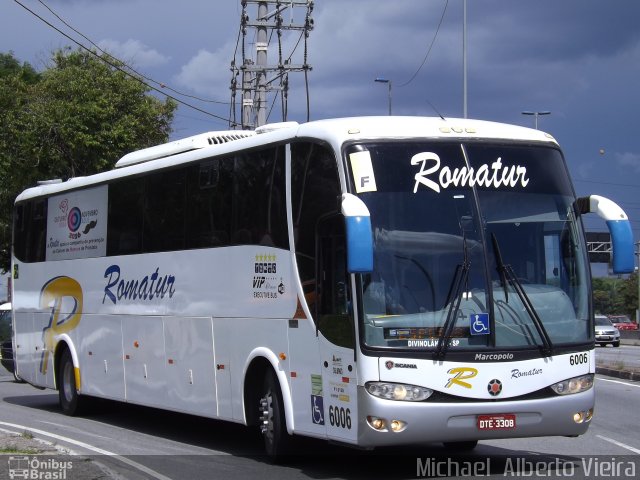 Romatur Transportadora Turística 6006 na cidade de São Paulo, São Paulo, Brasil, por Michael  Alberto Vieira. Número da foto: #5024829.