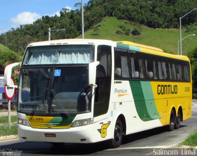 Empresa Gontijo de Transportes 12385 na cidade de Viana, Espírito Santo, Brasil, por Saimom  Lima. ID da foto: 5090255.