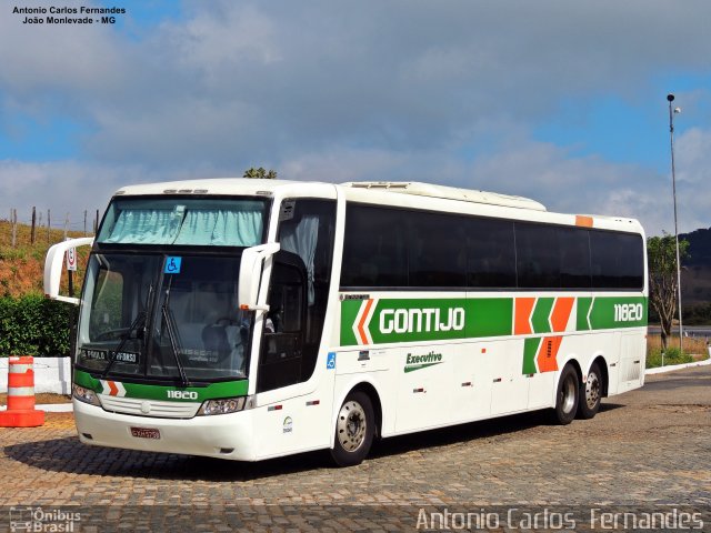 Empresa Gontijo de Transportes 11820 na cidade de João Monlevade, Minas Gerais, Brasil, por Antonio Carlos Fernandes. ID da foto: 5088913.