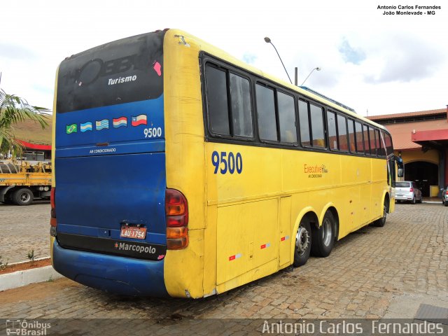 Ônibus Particulares 9500 na cidade de João Monlevade, Minas Gerais, Brasil, por Antonio Carlos Fernandes. Número da foto: #5026740.