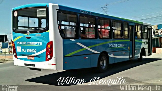 Viação Ponte Coberta RJ 190.032 na cidade de Nova Iguaçu, Rio de Janeiro, Brasil, por Willian Mesquita. ID da foto: 5033425.