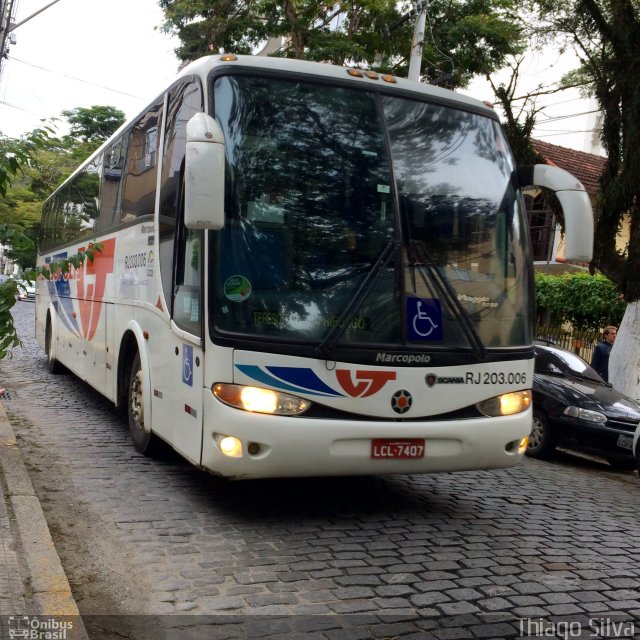 Viação Teresópolis RJ 203.006 na cidade de Nova Friburgo, Rio de Janeiro, Brasil, por Thiago Silva. Número da foto: #5032051.