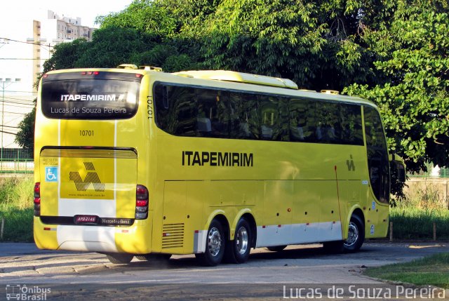 Viação Itapemirim 10701 na cidade de Campos dos Goytacazes, Rio de Janeiro, Brasil, por Lucas de Souza Pereira. Número da foto: #5033092.
