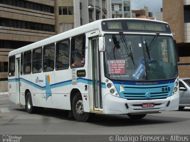 Transporte Tropical 040 na cidade de Maceió, Alagoas, Brasil, por Rodrigo Fonseca. Número da foto: #5033990.