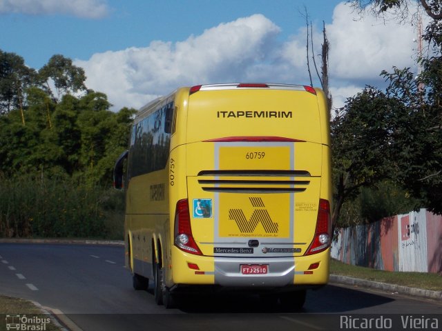 Viação Itapemirim 60759 na cidade de Brasília, Distrito Federal, Brasil, por Ricardo Vieira. ID da foto: 5033036.