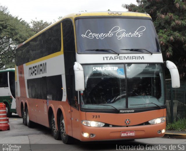 Viação Itapemirim 731 na cidade de São Paulo, São Paulo, Brasil, por Leonardo Guedes de Sá. ID da foto: 5033747.