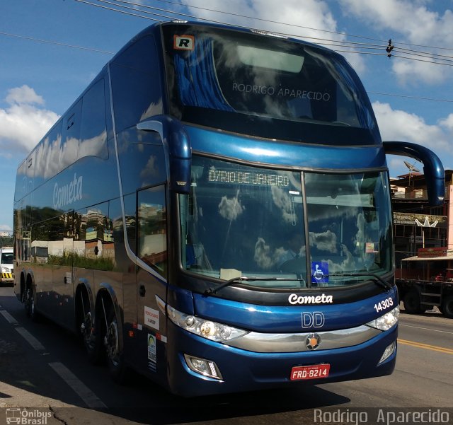 Viação Cometa 14303 na cidade de Conselheiro Lafaiete, Minas Gerais, Brasil, por Rodrigo  Aparecido. Número da foto: #5035797.