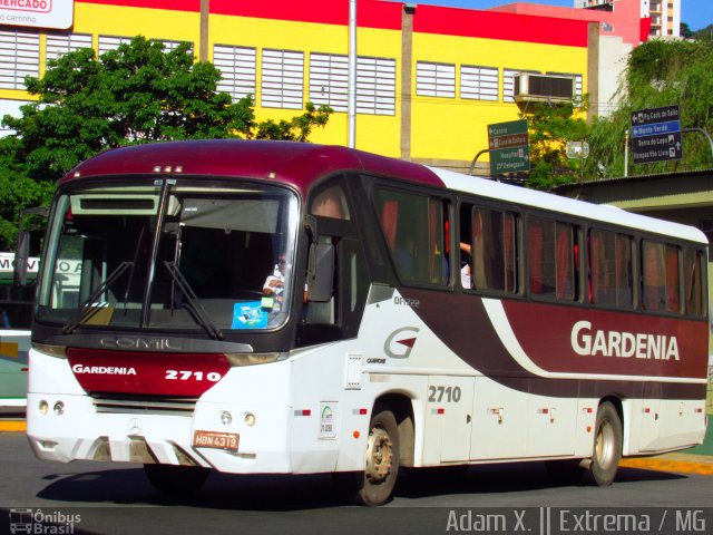 Expresso Gardenia 2710 na cidade de Extrema, Minas Gerais, Brasil, por Adam Xavier Rodrigues Lima. ID da foto: 5035238.