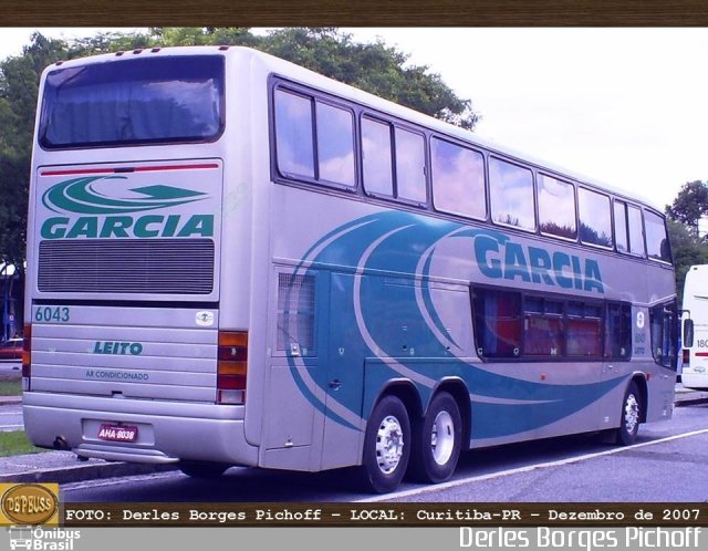Viação Garcia 6043 na cidade de Curitiba, Paraná, Brasil, por Derles Borges Pichoff. Número da foto: #5036058.