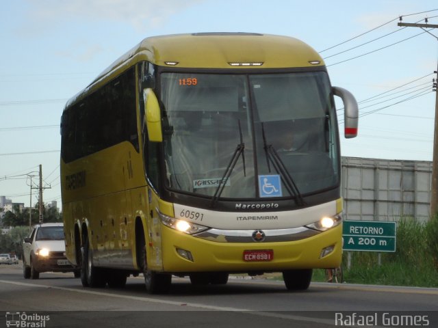 Viação Itapemirim 60591 na cidade de Campos dos Goytacazes, Rio de Janeiro, Brasil, por Rafael Gomes . ID da foto: 5037029.