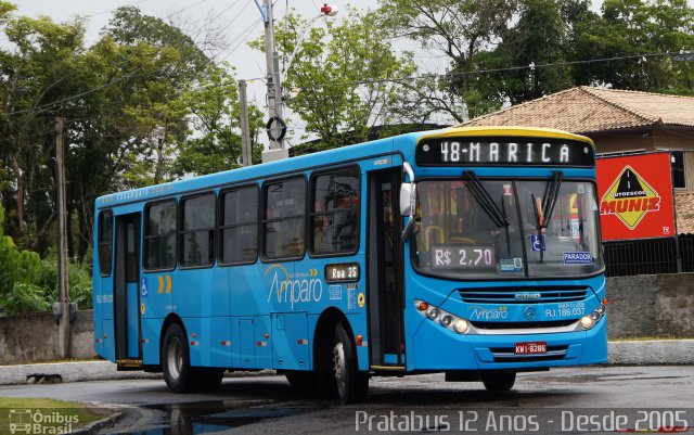 Viação Nossa Senhora do Amparo RJ 186.037 na cidade de Maricá, Rio de Janeiro, Brasil, por Cristiano Soares da Silva. ID da foto: 5037288.