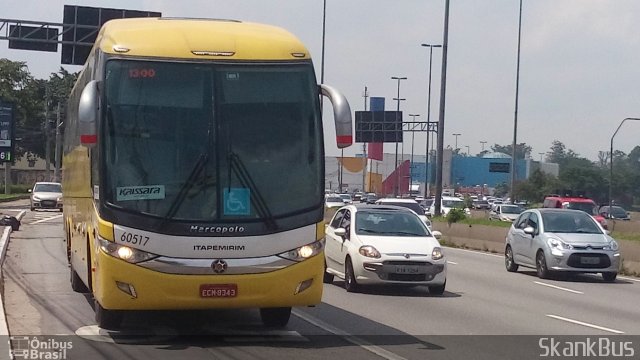 Viação Itapemirim 60517 na cidade de São Paulo, São Paulo, Brasil, por Luiz Henrique Fornazari Toledo. Número da foto: #5036778.