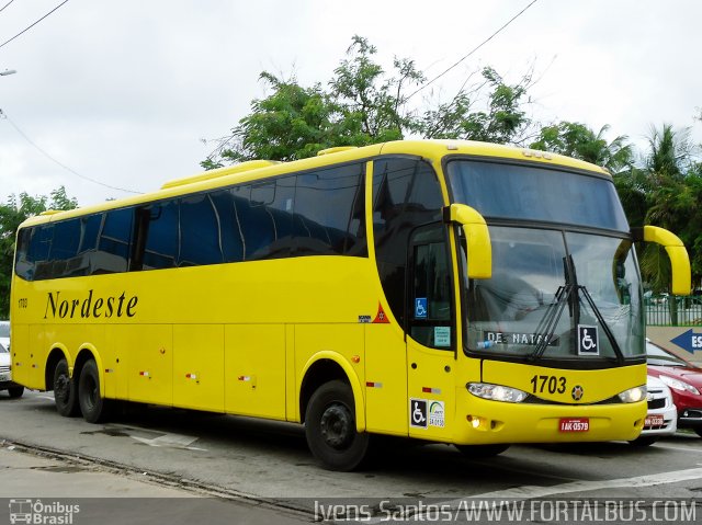Viação Nordeste 1703 na cidade de Fortaleza, Ceará, Brasil, por Ivam Santos. Número da foto: #5037801.