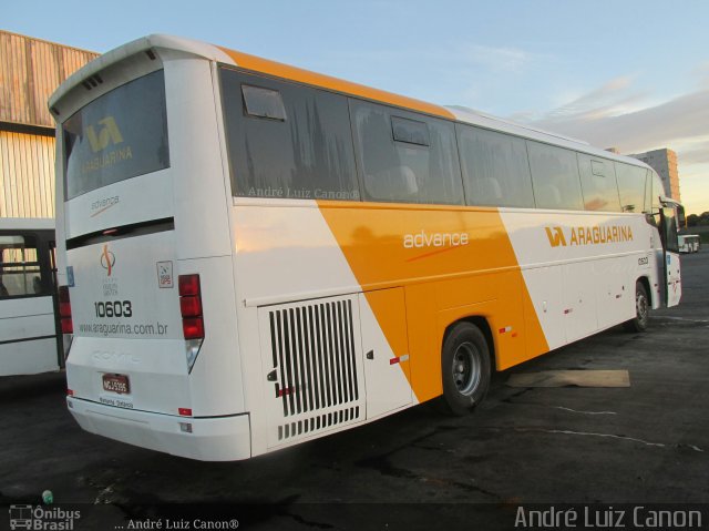 Viação Araguarina 10603 na cidade de Goiânia, Goiás, Brasil, por André Luiz Canon. Número da foto: #5039988.