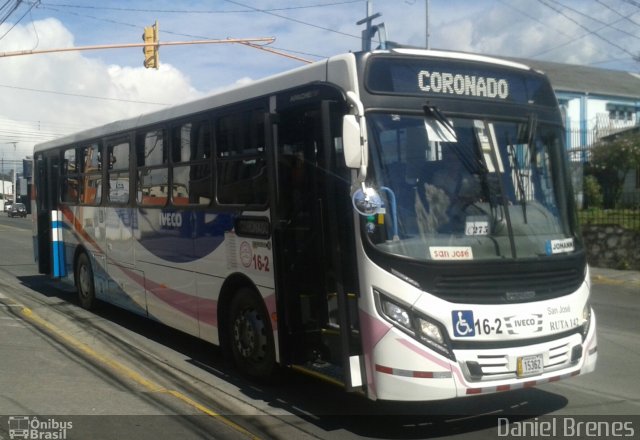 Transportes Coronado 16-2 na cidade de , por Daniel Brenes. ID da foto: 5038502.