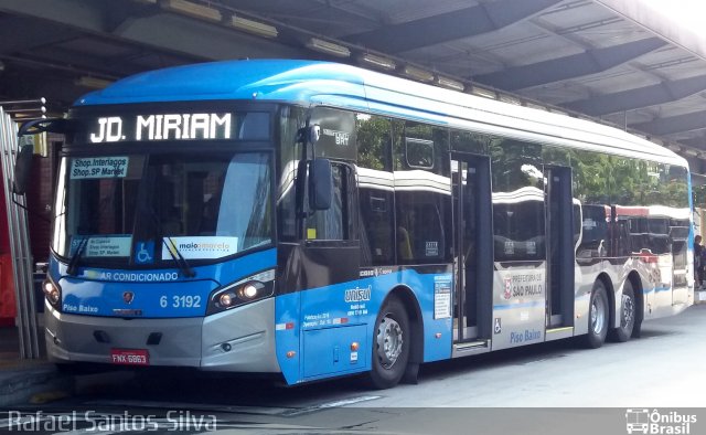 Viação Paratodos > São Jorge > Metropolitana São Paulo > Mobibrasil 6 3192 na cidade de São Paulo, São Paulo, Brasil, por Rafael Santos Silva. Número da foto: #5092803.