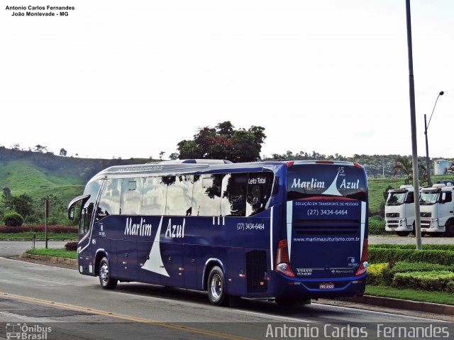Marlim Azul Turismo 4920 na cidade de João Monlevade, Minas Gerais, Brasil, por Antonio Carlos Fernandes. Número da foto: #5092997.